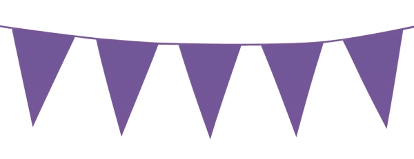 Party-Extra XL-Wimpelkette violett, 10 Meter